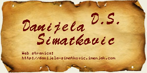 Danijela Simatković vizit kartica